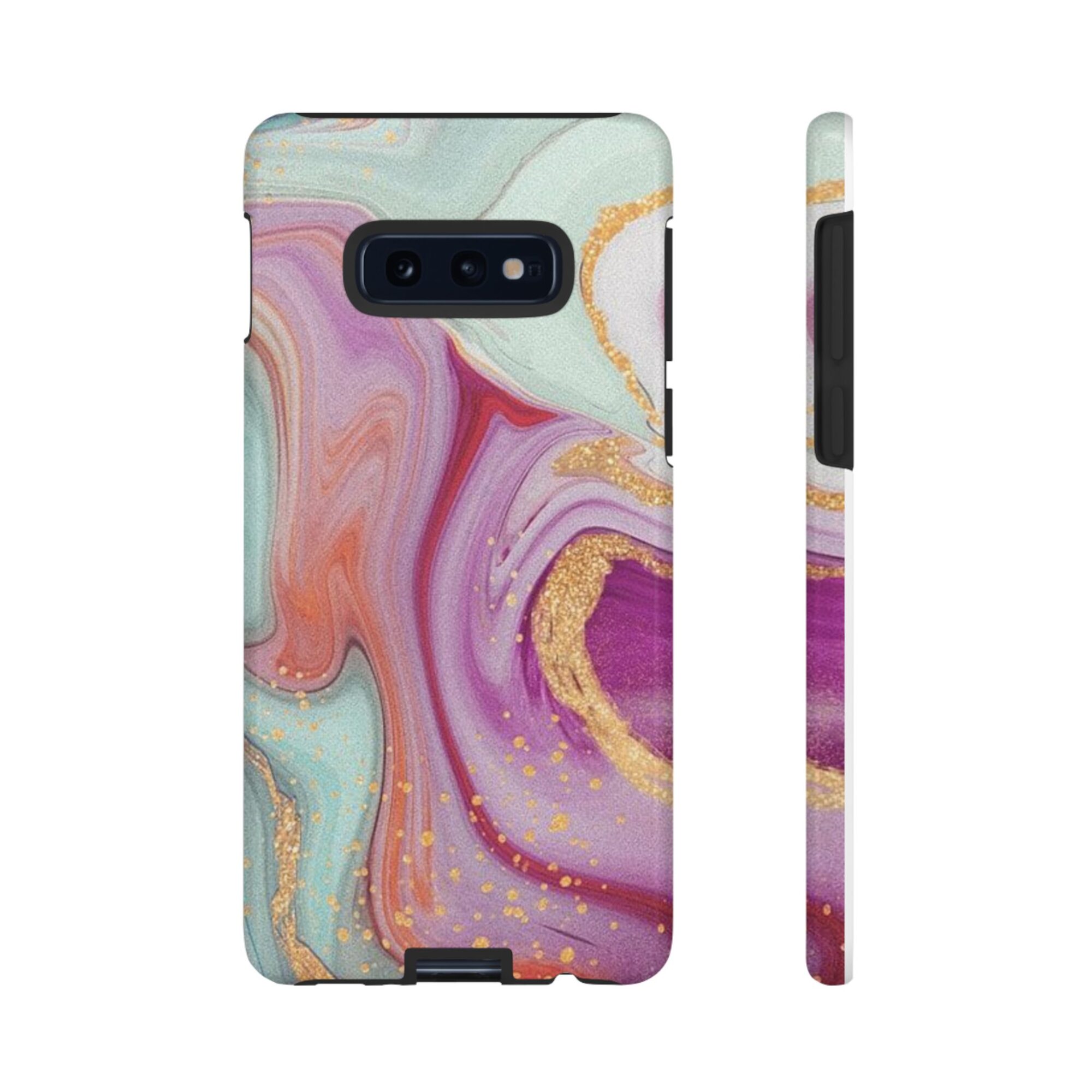 Golden Palmela Artistic Marble Phone Case - Tough & Stylish Protection, Samsung Galaxy S10, Samsung Galaxy S10 Plus, Samsung Galaxy S10 E