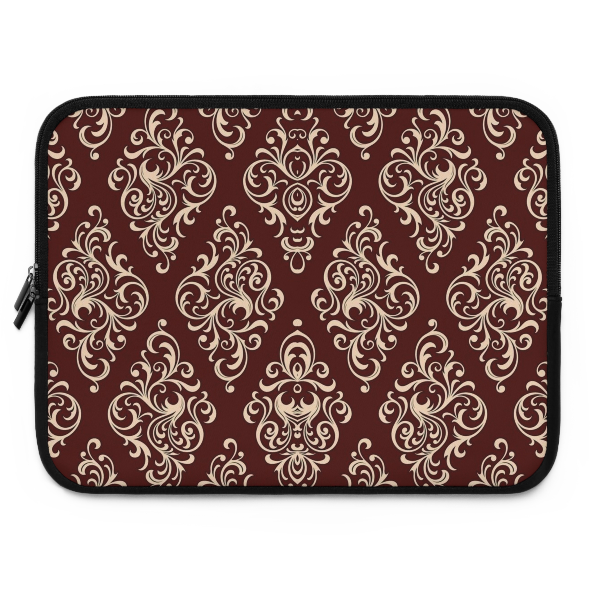 Golden Elegant Floral Laptop Sleeve - Stylish, Protective Case for Laptops, Perfect Gift for Students, Professionals, and Tech Lovers