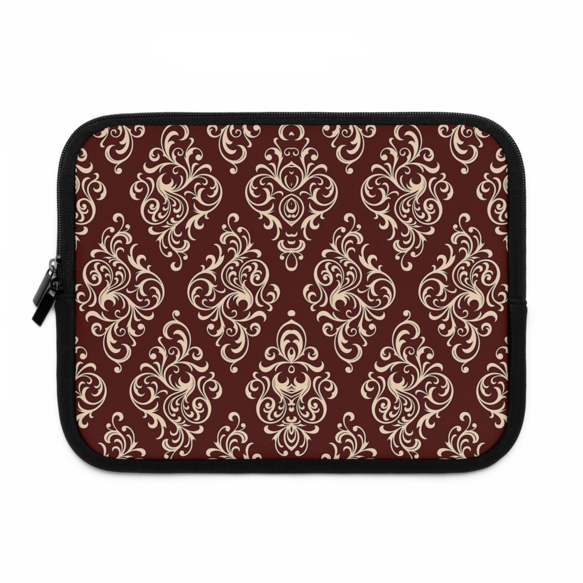 Golden Elegant Floral Laptop Sleeve - Stylish, Protective Case for Laptops, Perfect Gift for Students, Professionals, and Tech Lovers