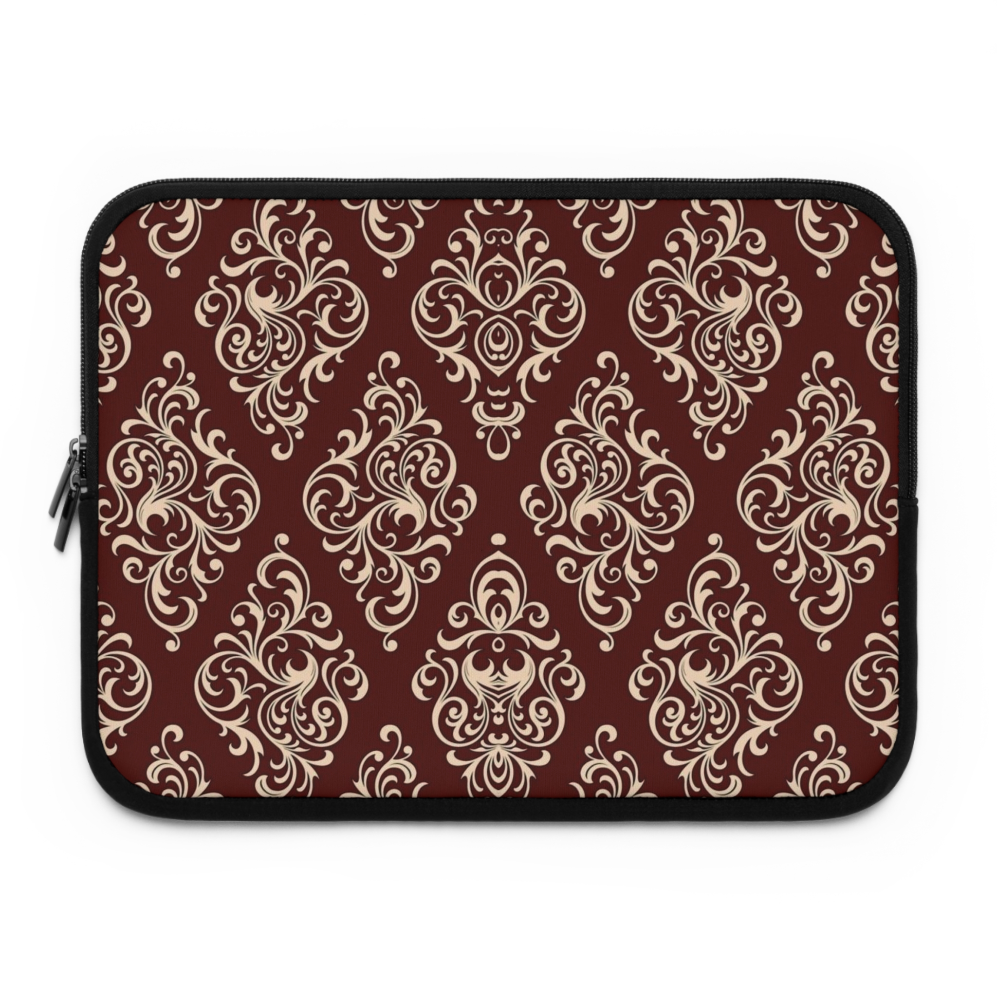 Golden Elegant Floral Laptop Sleeve - Stylish, Protective Case for Laptops, Perfect Gift for Students, Professionals, and Tech Lovers