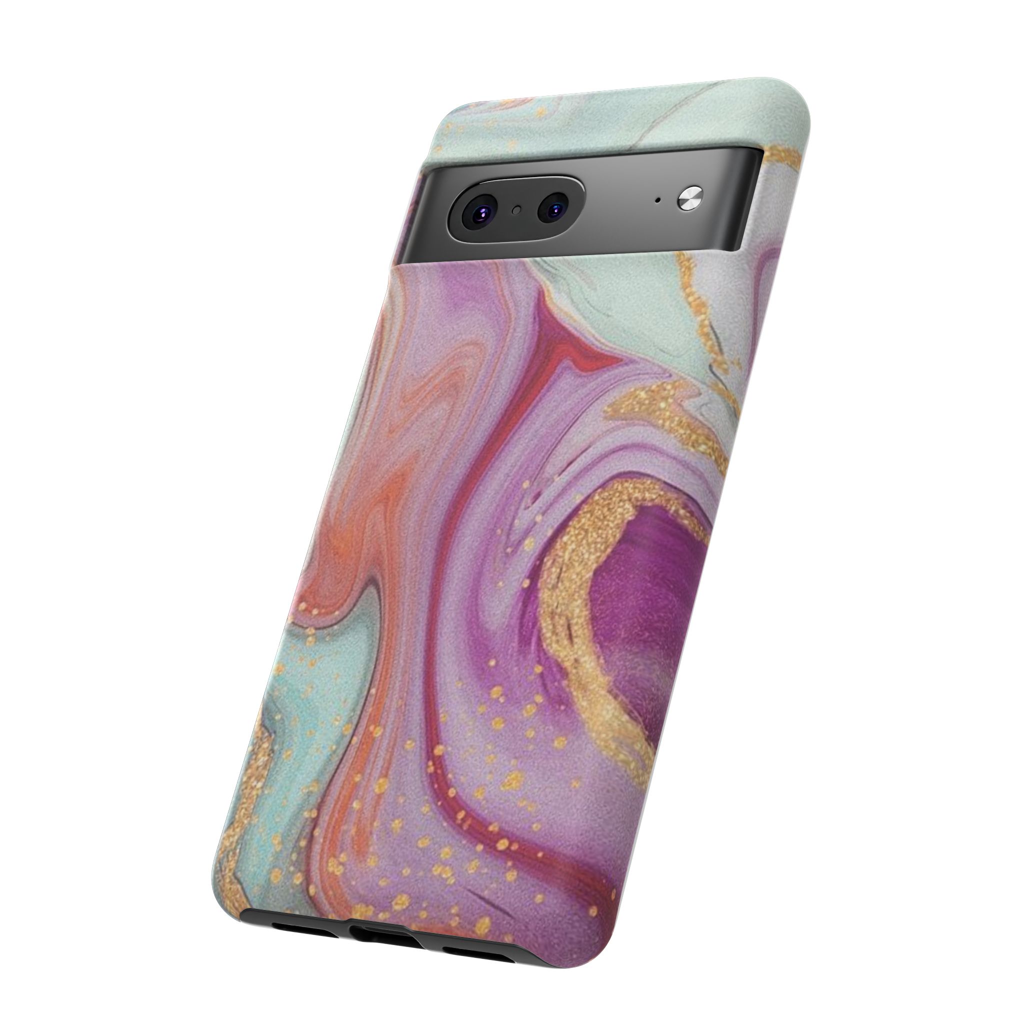 Golden Palmela Artistic Marble Phone Case - Tough & Stylish Protection, Google Pixel 7, Google Pixel 8, Google Pixel 8 Plus