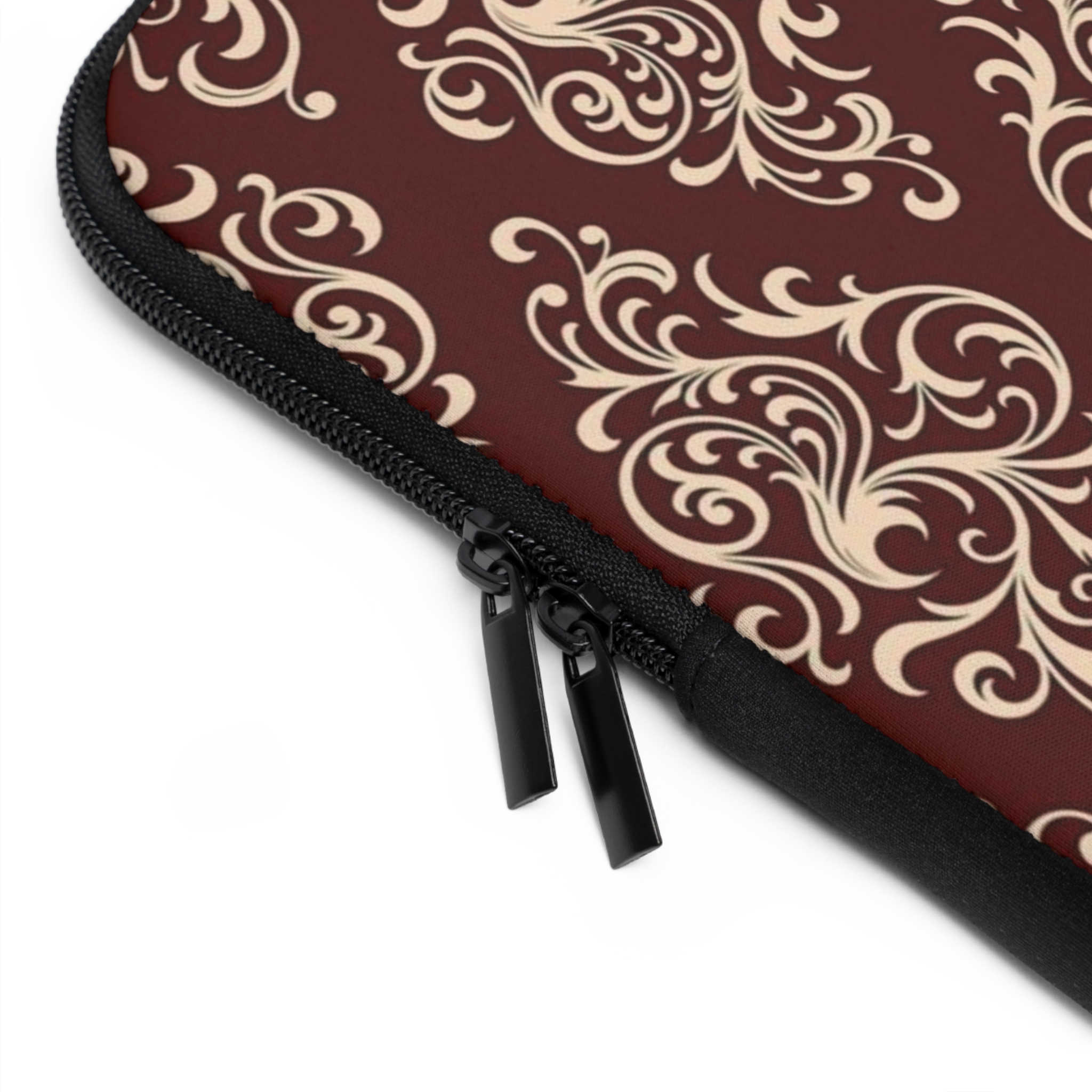 Golden Elegant Floral Laptop Sleeve - Stylish, Protective Case for Laptops, Perfect Gift for Students, Professionals, and Tech Lovers