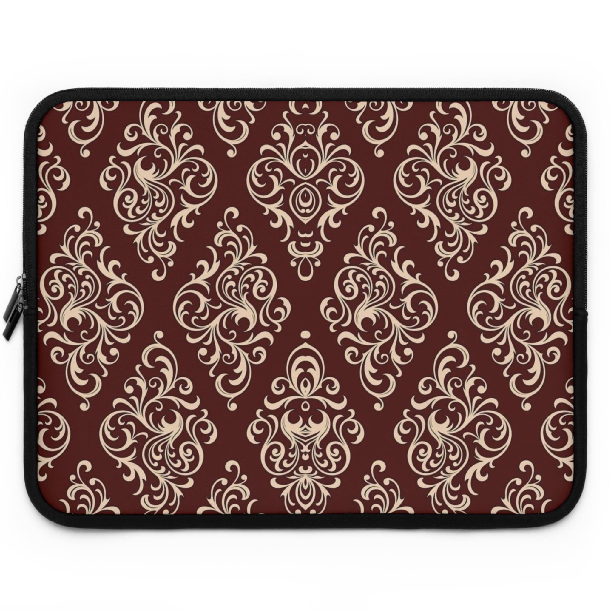 Golden Elegant Floral Laptop Sleeve - Stylish, Protective Case for Laptops, Perfect Gift for Students, Professionals, and Tech Lovers