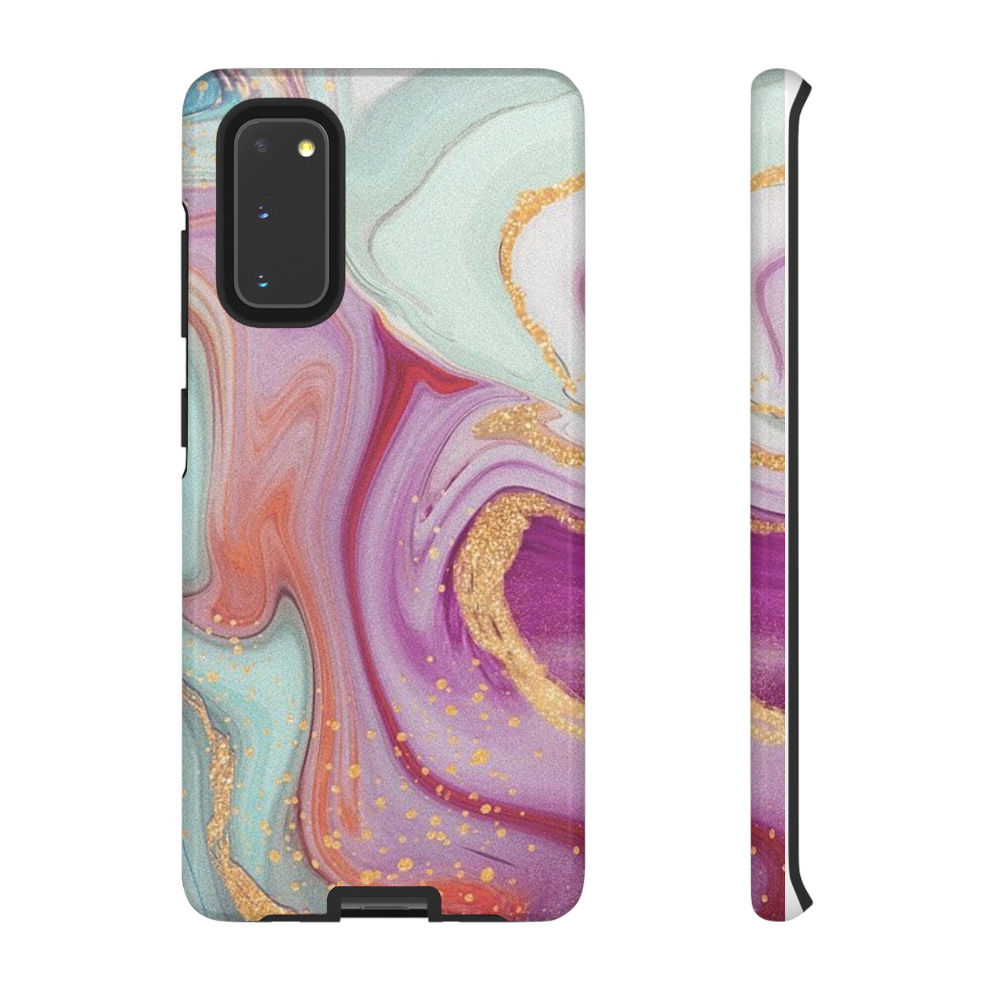 Golden Palmela Artistic Marble Phone Case - Tough & Stylish Protection, Samsung Galaxy S20, Samsung Galaxy S20 Plus, Samsung Galaxy S20 Ultra, Samsung Galaxy S20 FE