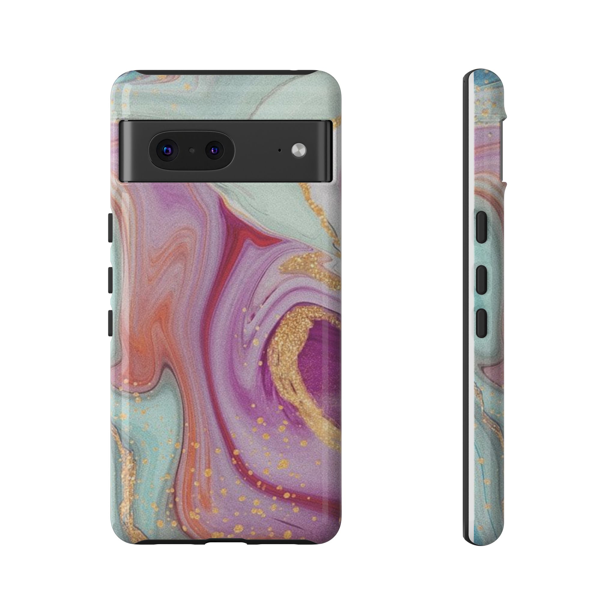 Golden Palmela Artistic Marble Phone Case - Tough & Stylish Protection, Google Pixel 7, Google Pixel 8, Google Pixel 8 Plus