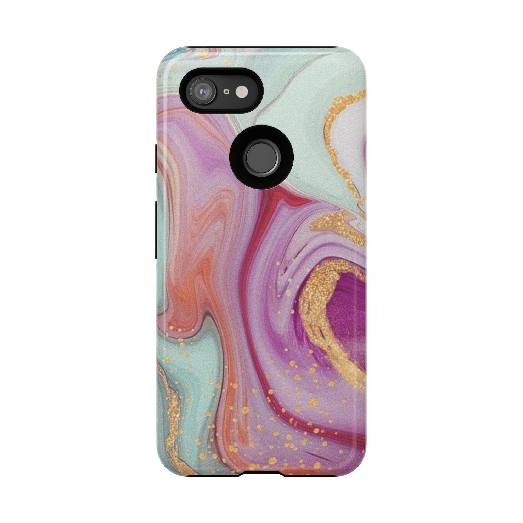 Golden Palmela Artistic Marble Phone Case - Tough & Stylish Protection, Google Pixel 3, Google Pixel 3a, Google Pixel 3 XL Google Pixel 3a XL